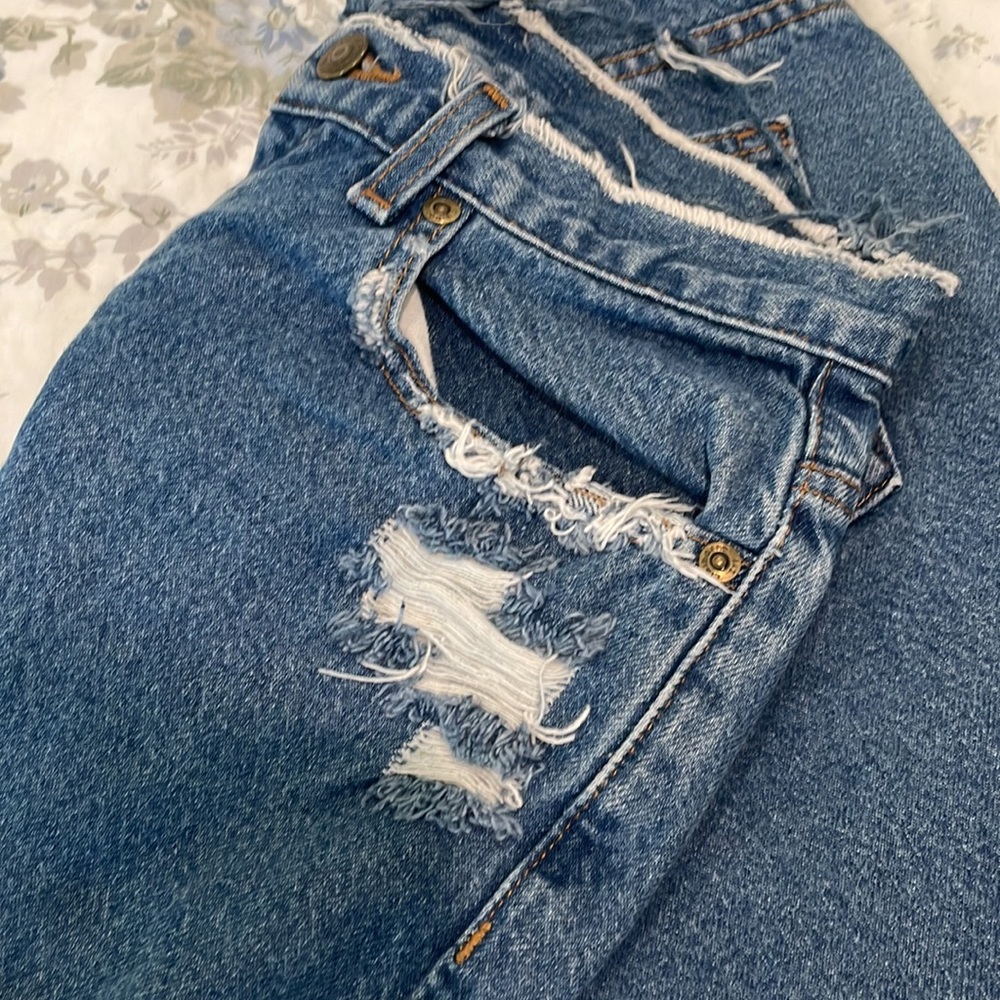 Vintage women's high waisted jean shorts Boho XS - Picture 4 of 4